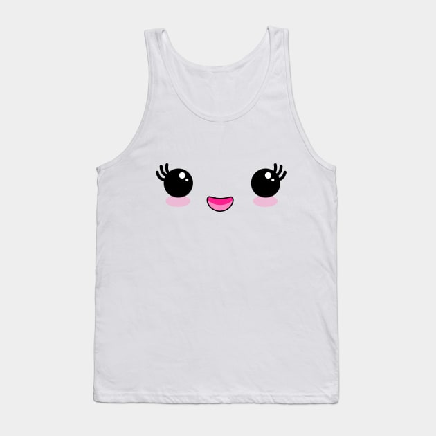 Kawaii face Tank Top by Pendientera